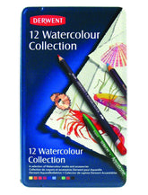 Derwent Watercolor Pencils Collection tin of 12 - Al Masam Stationery LLC